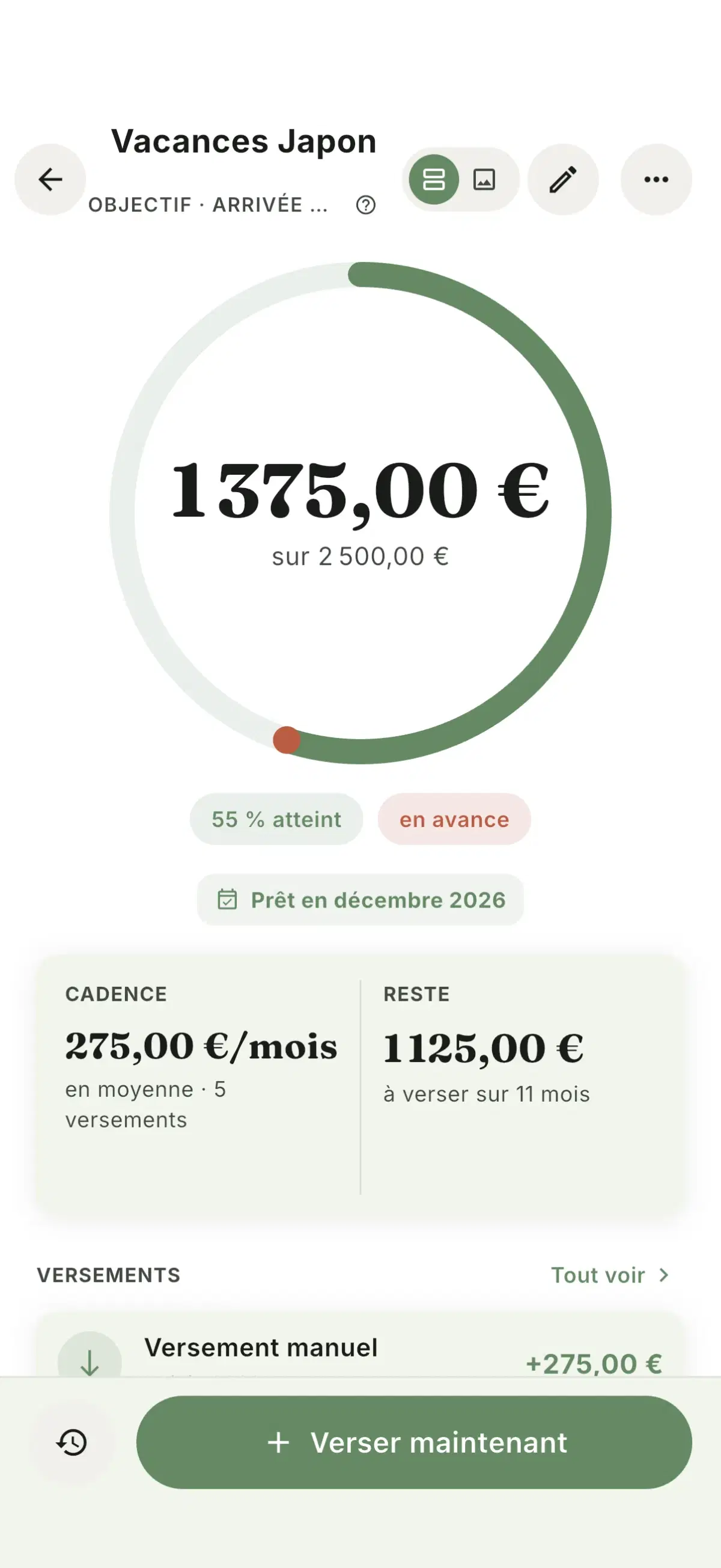 Tes objectifs d'épargne